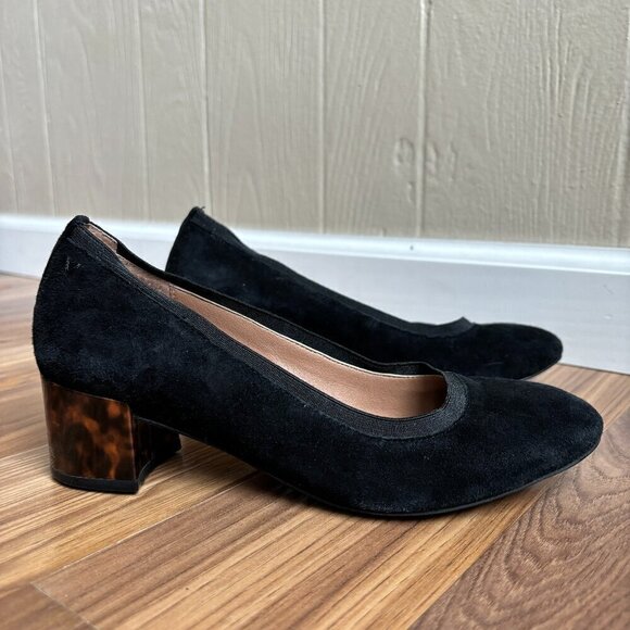 Vionic Suede Natalie Block Tortoise Heel Casual Shoe - Picture 2 of 13